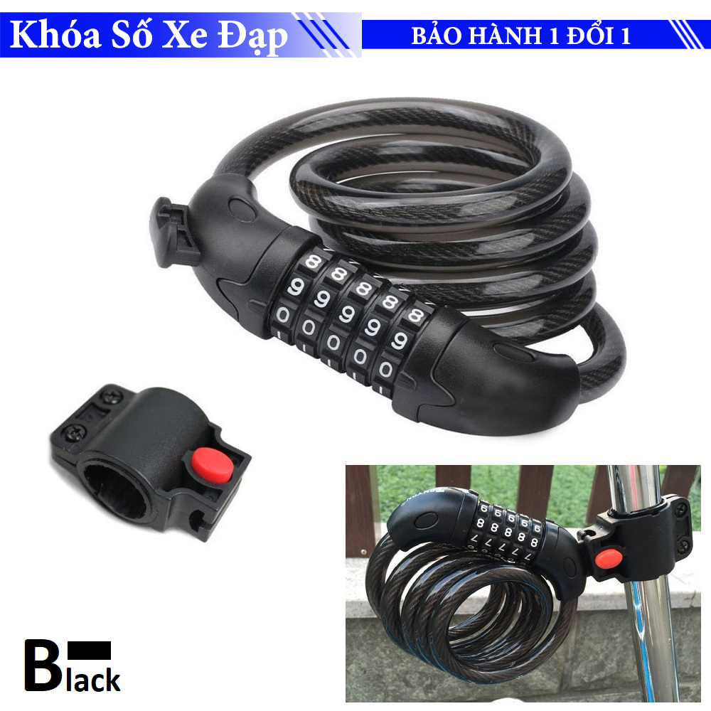 Khóa xe đạp 5 số cao cấp - Khóa dây xe đạp