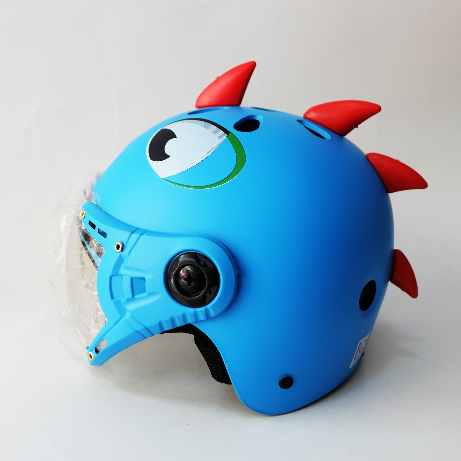 [HCM]MŨ BẢO HIỂM KHỦNG LONG TRẺ EM CHO BÉ 4-10 TUỔI MÀU XANH BIỂN CÓ KÍNH-ĐẶT CHUẨN CR