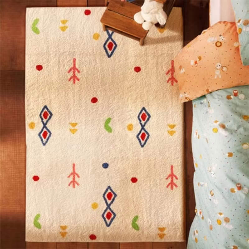 Thảm Trải Sàn 100x160cm Vải Nhung Lông Cừu Màu Trơn Đơn Giản Mềm Mại Thoải Mái Cho Phòng Ngủ Trang Trí Cho Bé