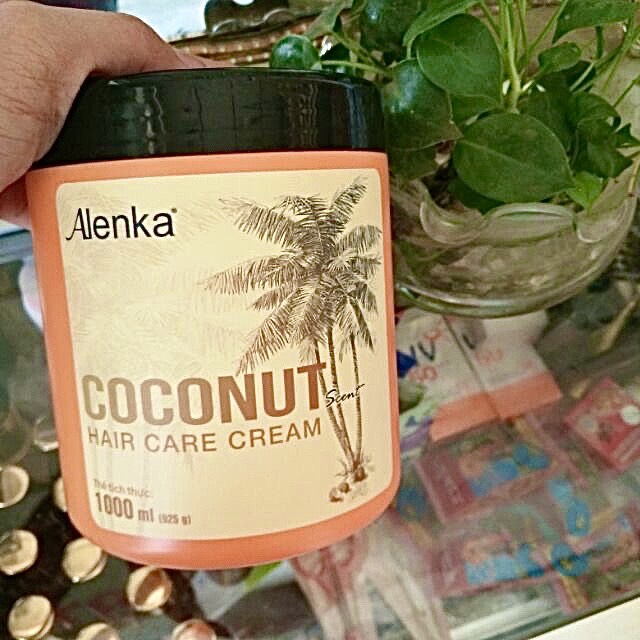Dầu hấp ủ tóc hương dừa siêu mượt alenka coconut hair care cream 1000ml