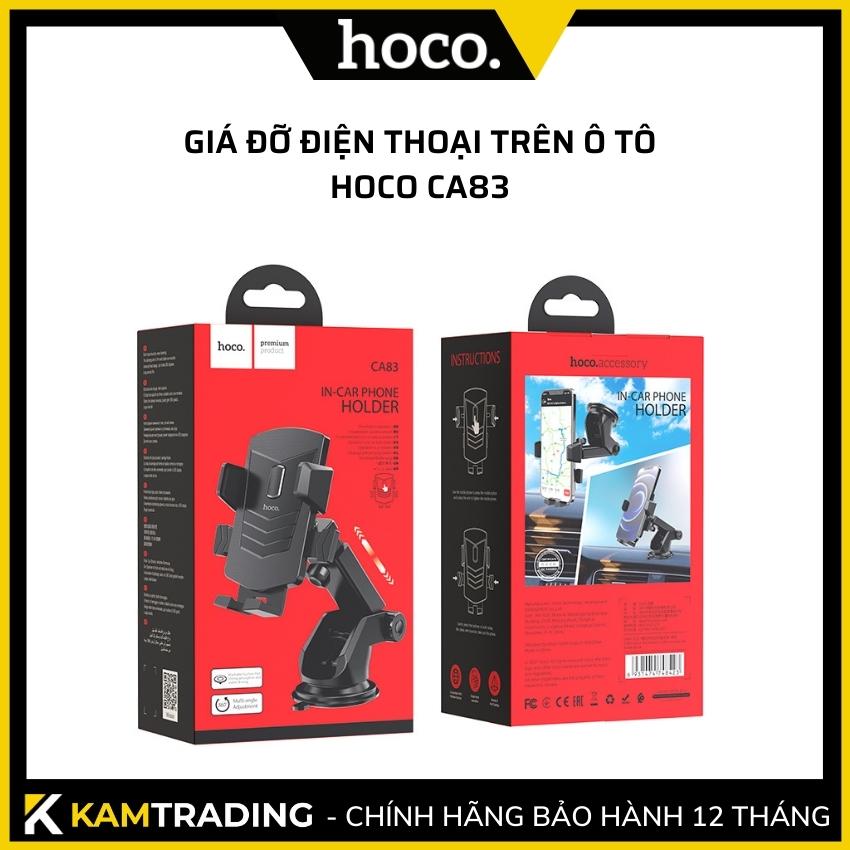 Giá đỡ điện thoại trên ô tô Hoco CA83 gắn trên bảng điều khiển hoặc kính ô tô - Kamtrading