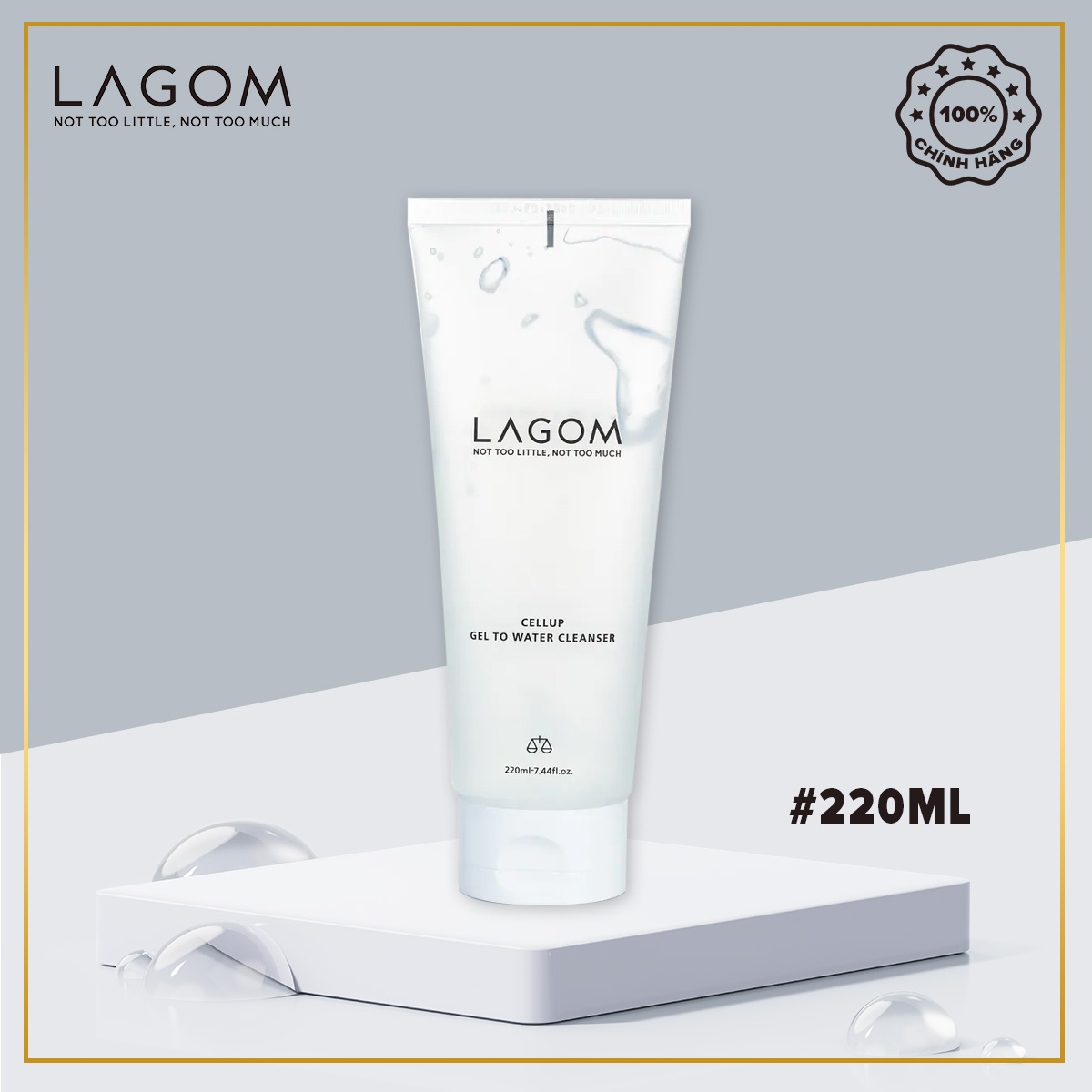 Sữa rửa mặt dạng gel lagom cellup gel to water cleanser 220ml