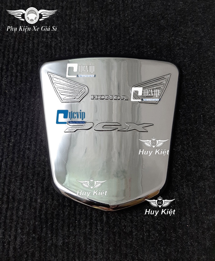Ốp nắp xăng pcx 2014 - 2017 xi inox mạ crom ms3190