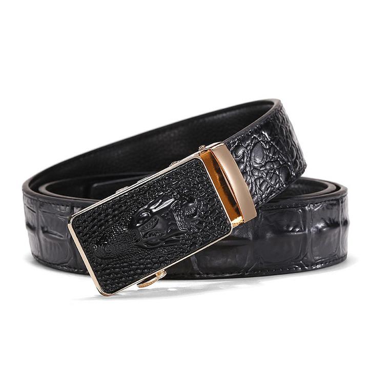 Thắt Lưng Da Nam Vân cá Sấu -  khóa tự động - dây dài 1.2M - phong cách lịch làm trẻ trung -Quà Tặng hấp dẫn -d ây nịt da nam