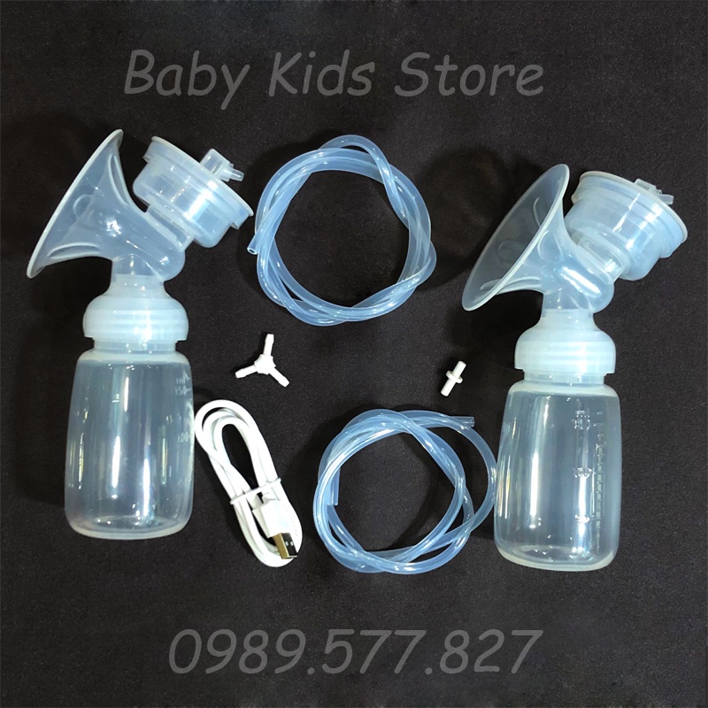 Bộ phụ kiện máy hút sữa real bubee đầy đủ ( 2 Bình hút, trạc đôi, đơn, dây hơi và cable usb )
