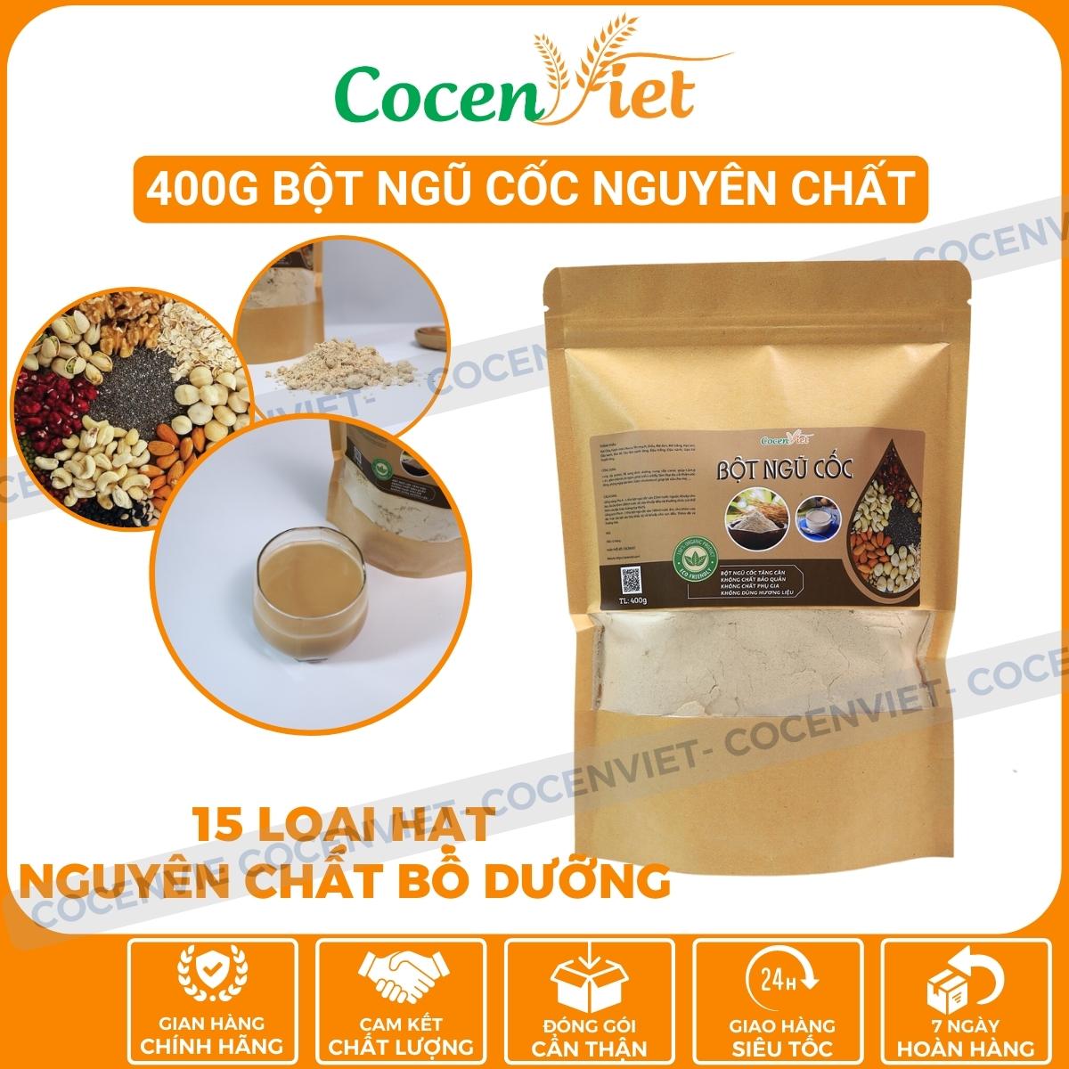 Bột Ngũ Cốc 400Gram, Ngũ Cốc Dinh Dưỡng Với 15 Loại Hạt Nguyên Chất Ngũ