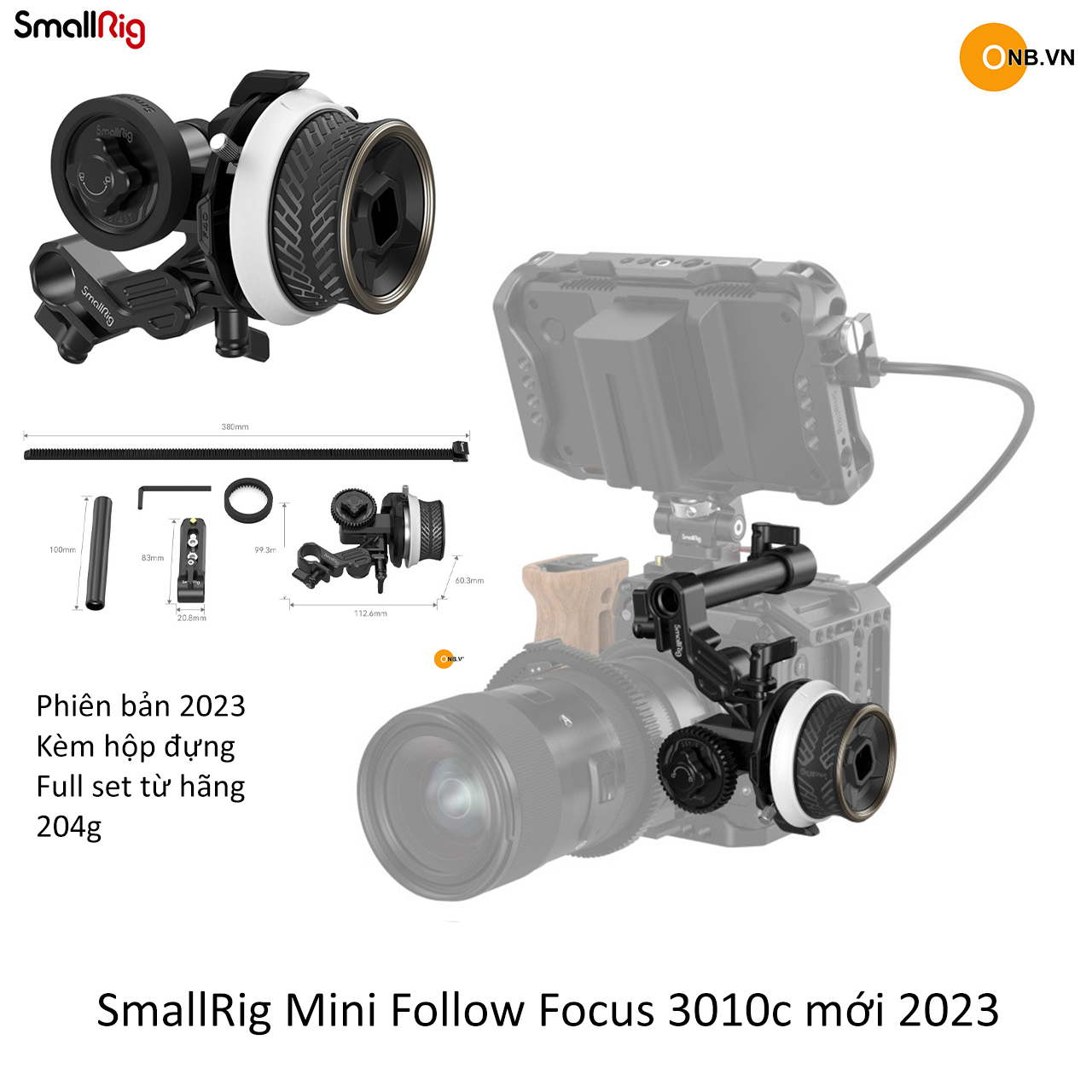 Smallrig mini follow focus 3010 3010c - hỗ trợ xoay focus lens quay