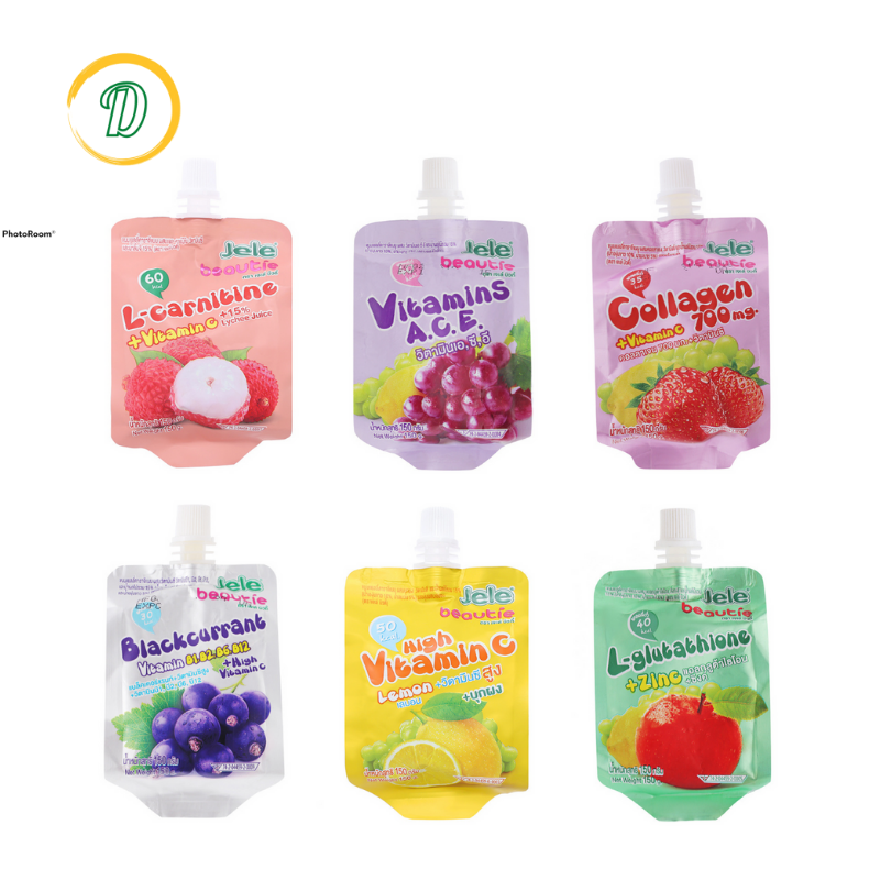 Nước ép trái cây thạch Jele Beautie 150g, bổ sung vitamin tốt cho sức khỏe, làm đẹp da.