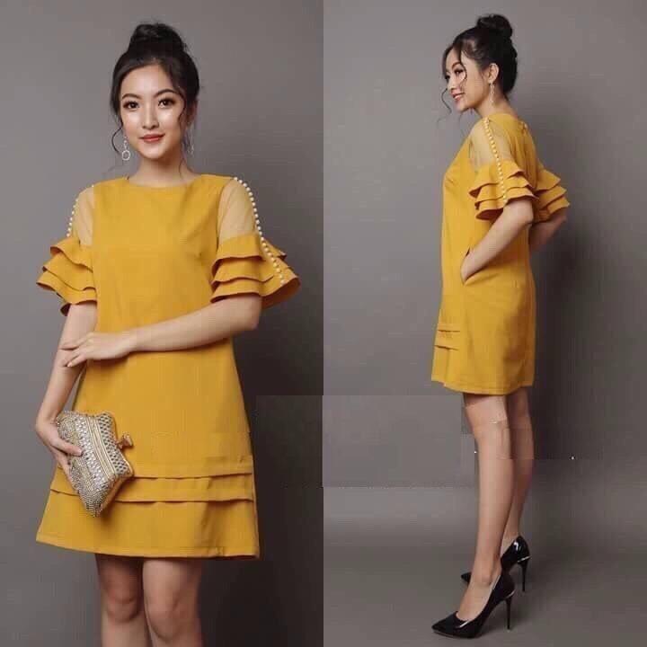 Đầm suông tay bèo cao cấp - mt07