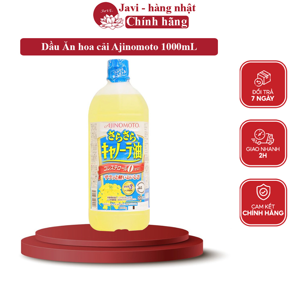 Dầu Ăn hoa cải Ajinomoto 1 Lít Nhật Bản Hạn Sử Dụng Mới