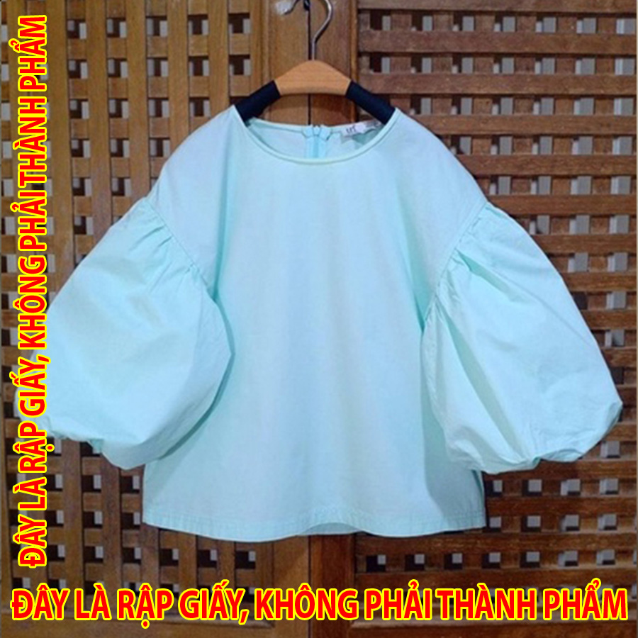 Rập Giấy SM020 - Áo sơ mi tay chuông