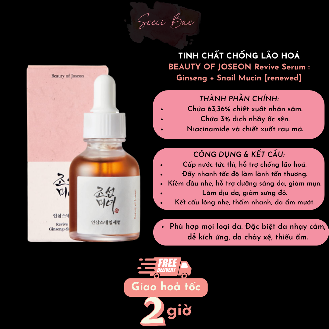 Tinh chất Beauty Of Joseon Revive Serum : Ginseng + Snail Mucin