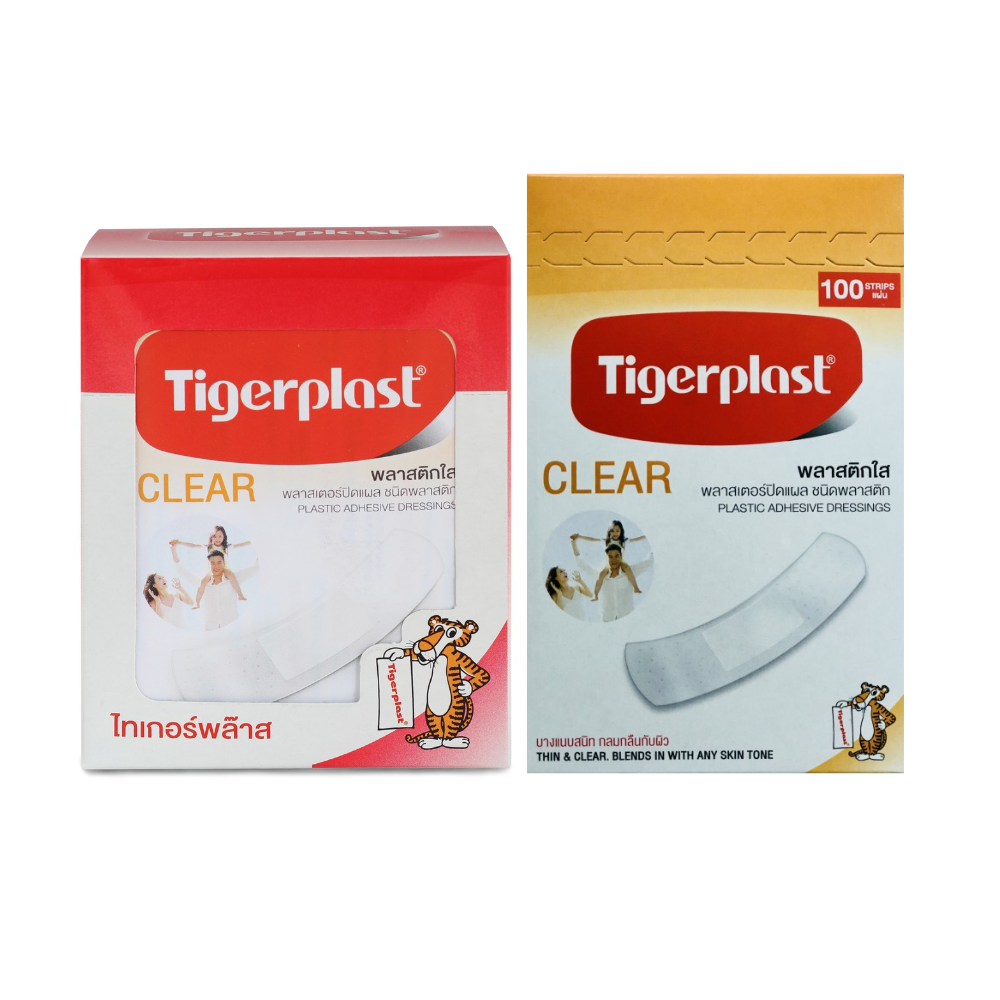 Băng cá nhân trong suốt Tigerplast CLEAR, Có độ dính cao