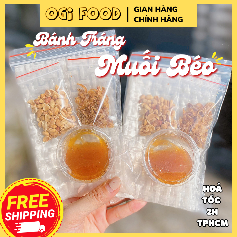 Bánh tráng muối béo / bánh tráng sốt trứng muối đậu hành - ăn vặt ogi food