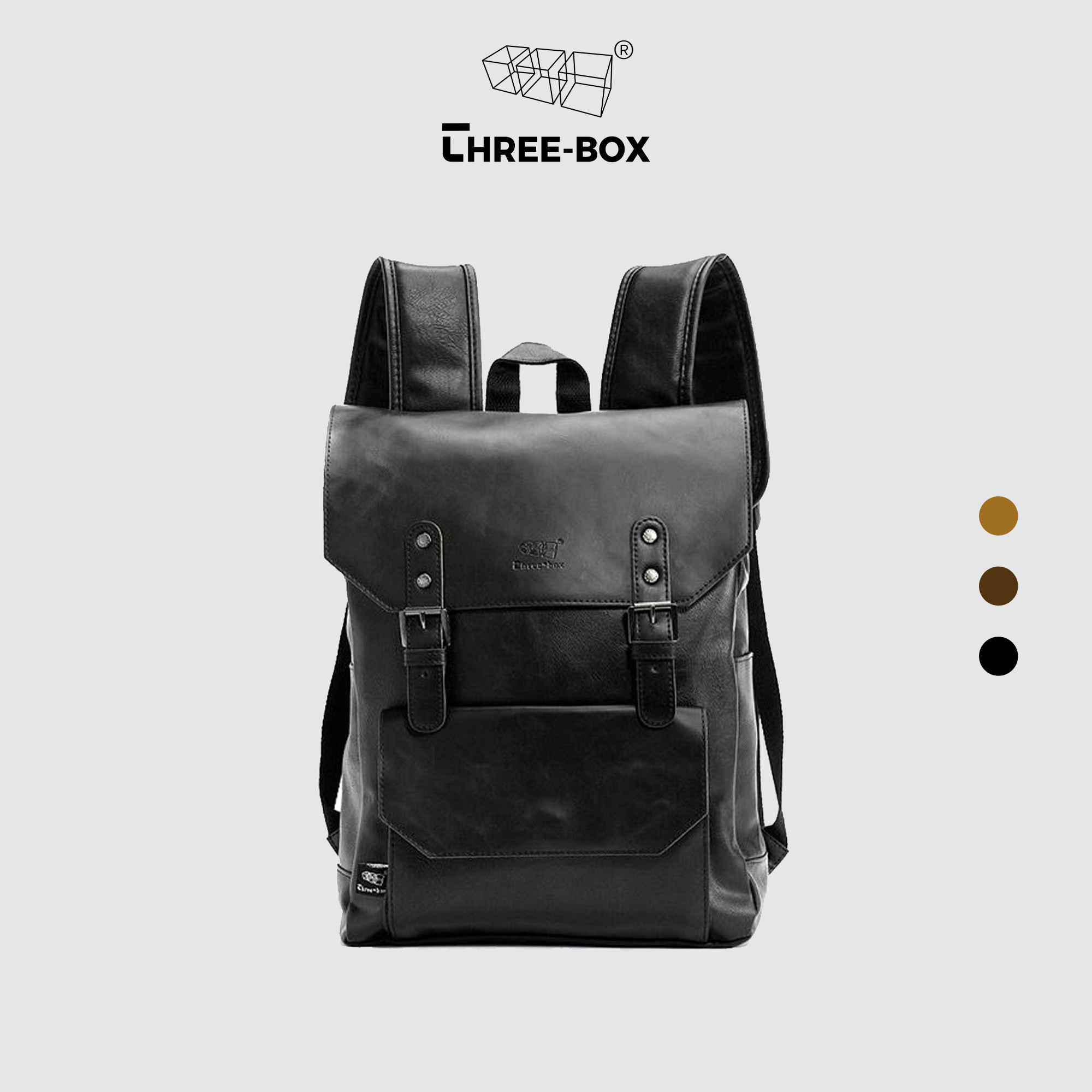 Balo da unisex Three-box vừa laptop 15.6 inch