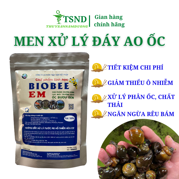 Men vi sinh Xử lý đáy ao ốc - Bioem dành cho ốc bươu đen, ốc nhồi - Thuỷ Sản 247