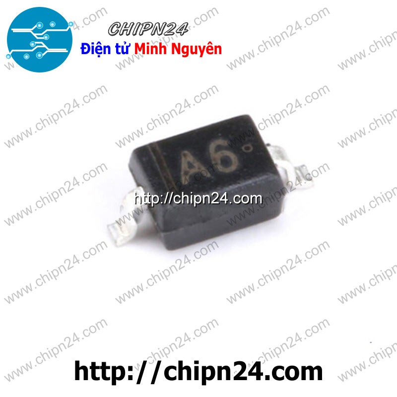 [25 con] Diode Dán BAS16W (A6) SOD-323 (SMD) (High Speed Switching Diodes)