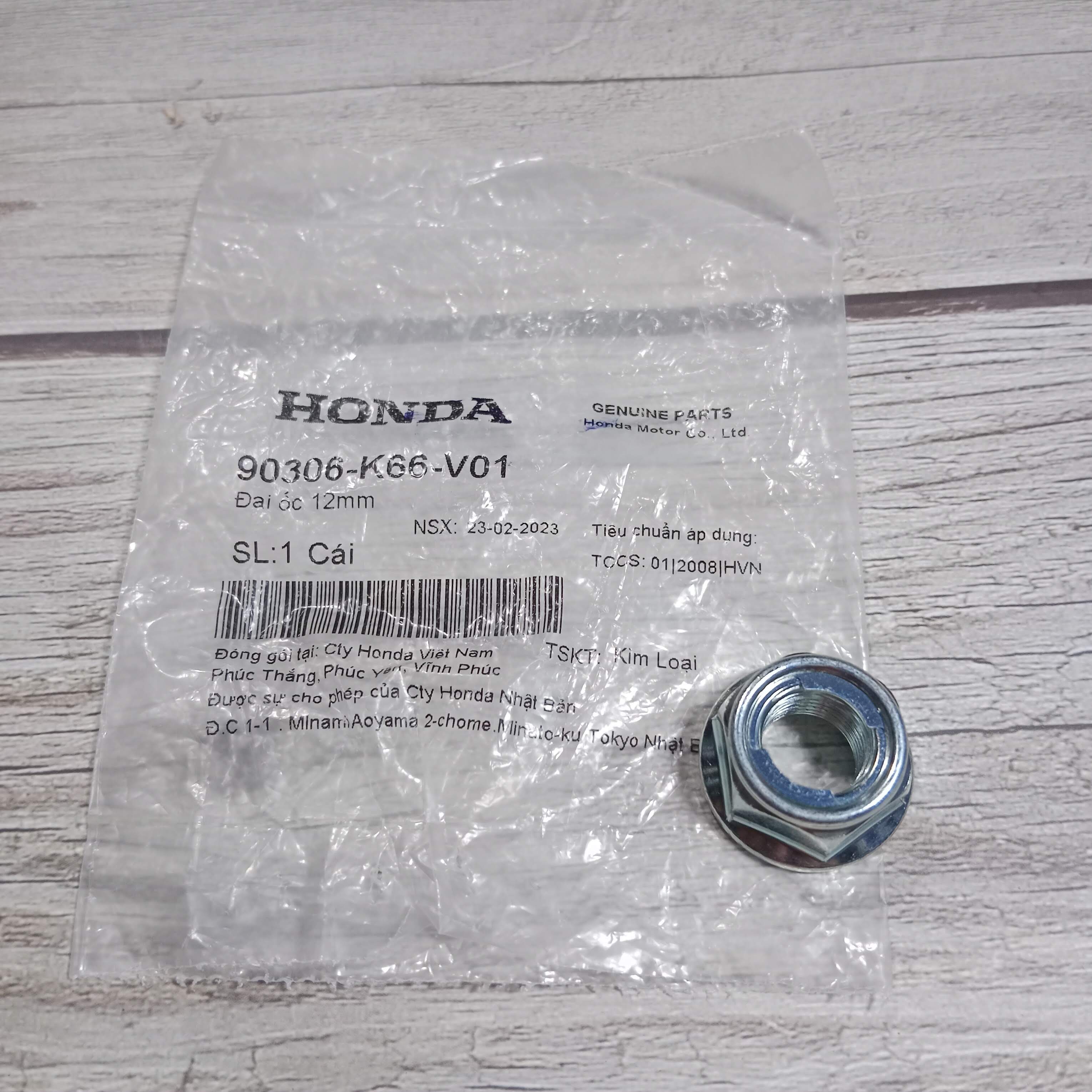 Con tán bánh trước sau Wave , Dream , Future zin chính hãng Honda / tán 12mm / tán cốt bánh xe số