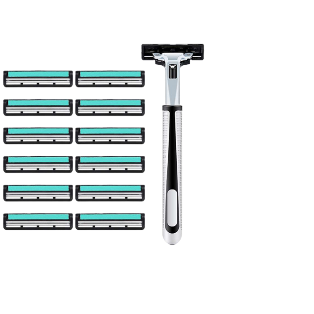 Bộ cạo râu 38 món - Bộ Kit Cạo Râu Loại Tốt Siêu Tiết Kiệm - Bộ Dao Cạo Râu Cao Cấp 38 Món (1 Dao Cạo + 36 Lưỡi + 1 Tuýp Kem Cạo) -Cực Sạch, Không Gây Đau Rát Da - dụng cụ làm đẹp cho phái mạnh - chăm sóc cho nam giới