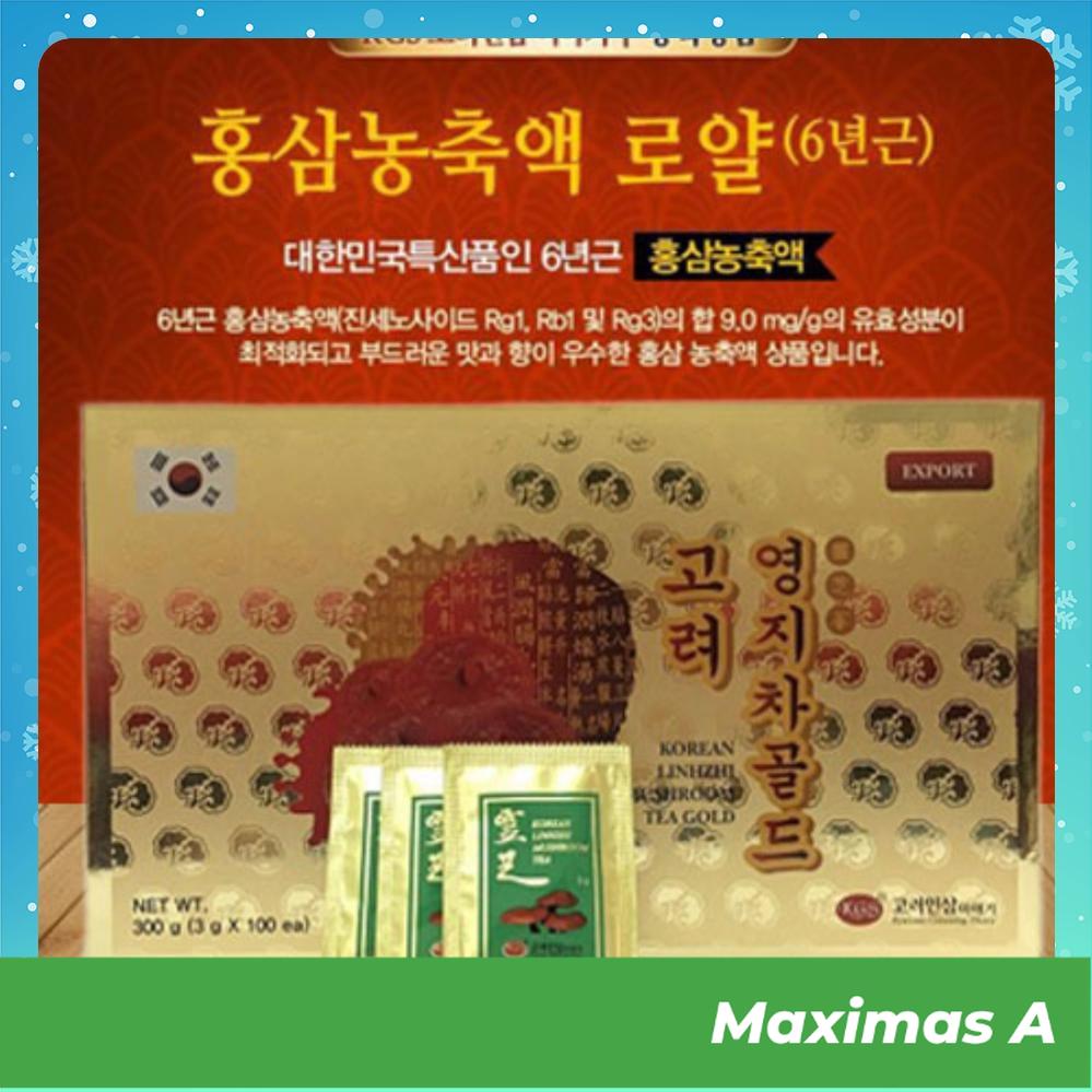 Trà Linh Chi Hàn Quốc hộp 100 gói Maximas A
