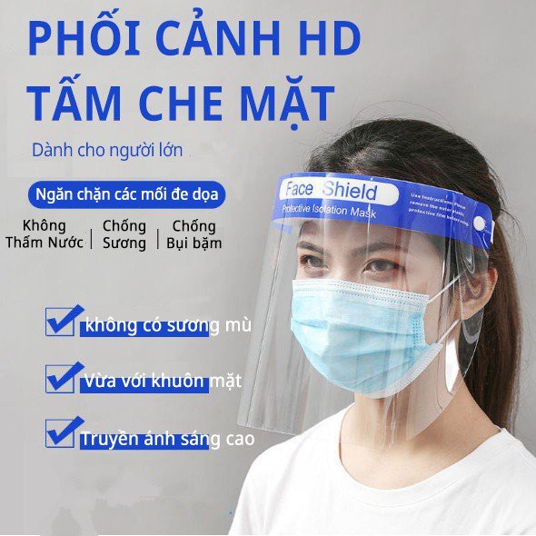 [HCM]Tấm chắn chống giọt bắn kính chắn giọt bắn mặt nạ kính bảo hộ đa năng phòng dịch che toàn mặt an toàn trong suốt dễ sử dụng