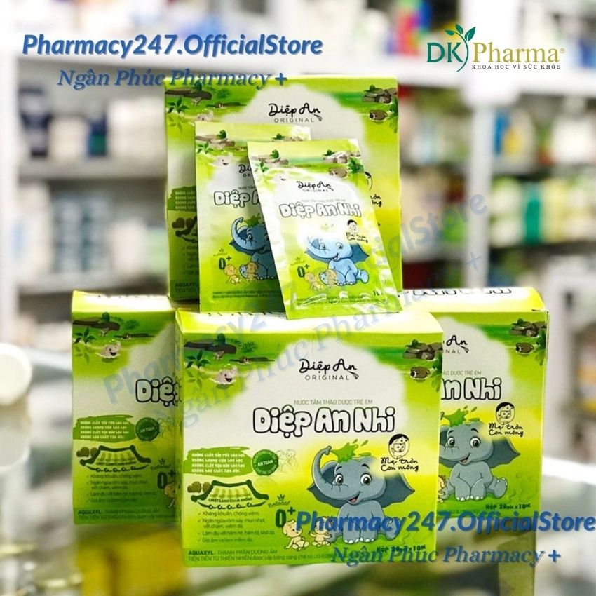 [TẶNG QUÀ 15K] NƯỚC TẮM THẢO DƯỢC DIỆP AN NHI COMBO 20 GÓI TẮM BÉ ,KHÔNG CẦN TRÁNG NGỪA RÔM SẢY