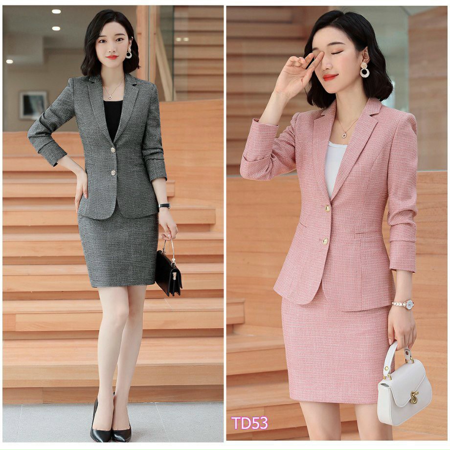 Set nguyên bộ áo vest chân váy - yb210342