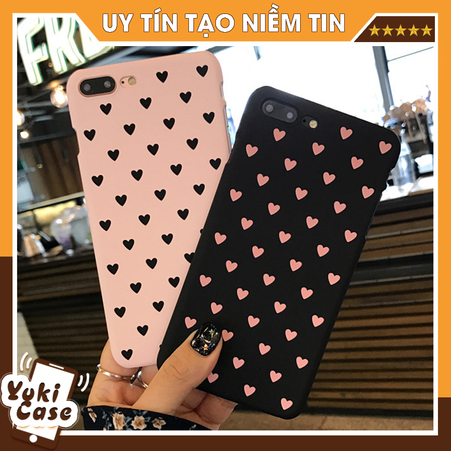Ốp Lưng Nhiều Trái Tím Dễ Thương - Ốp Iphone Nhựa Cứng 6.6S.6Plus.6S Plus.7.8 Thường (OP006)