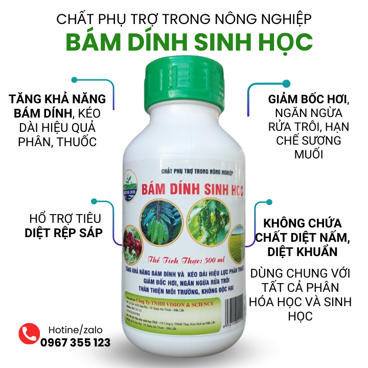 [ 500ml] BÁM DÍNH SINH HỌC TKS Tăng Độ Bám Dính, Kéo Dài Hiệu Quả Của Phân Bón