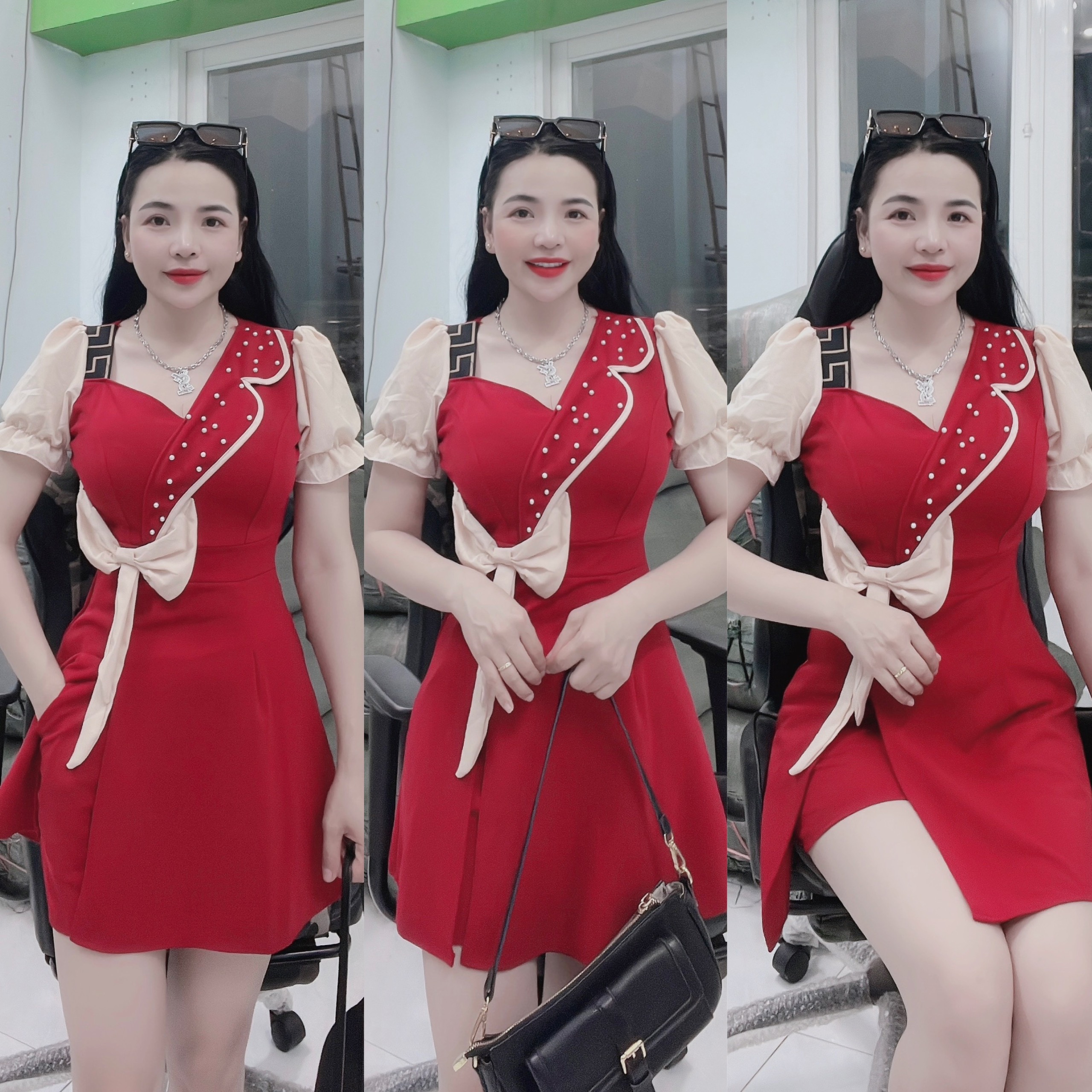 Sét áo phôm dài kèm quần đùi-mặc tôn dáng.ak14
