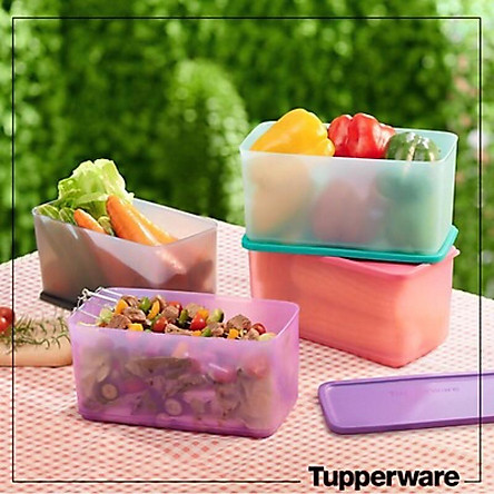 Tupperware bộ hộp bảo quản thực phẩm funtastic 4 hộp 3.1l