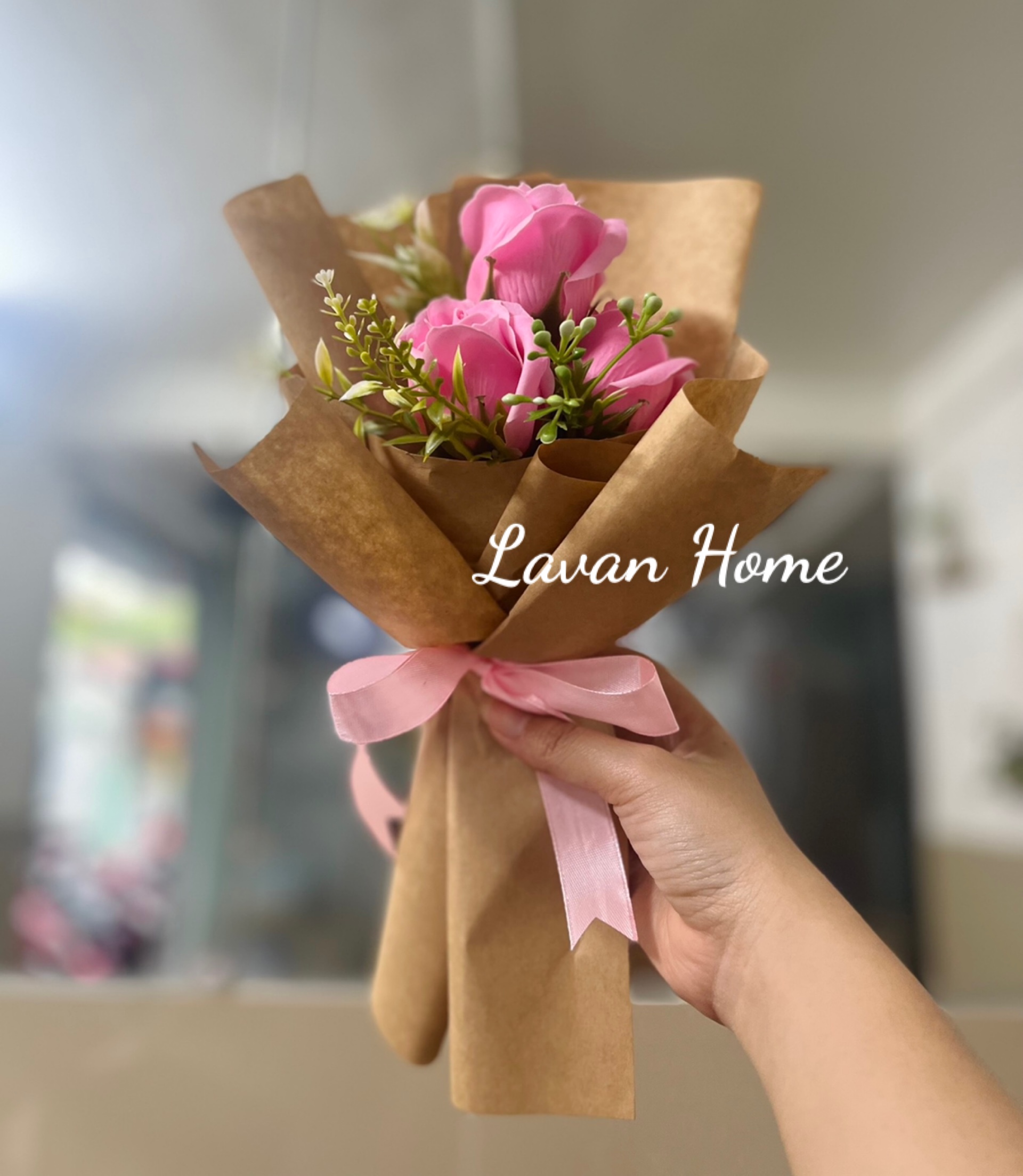 Bó hoa sáp thơm cao cấp 3 bông, hoa hồng sáp thơm đẹp, làm quà tặng lưu hương cực lâu quà tặng ý nghĩa, làm quà tặng mẹ, người thân, người yêu, bạn gái, hoa tặng cô giáo, quà tặng ngày quốc tế phụ nữ - Lavan Home Decoration
