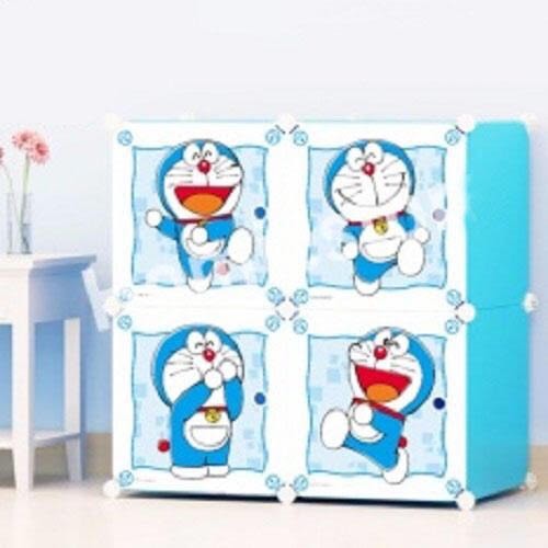 Tủ nhựa ghép-Tủ đựng đồ 4 ô-Tùy chọn màu