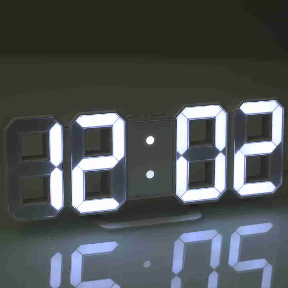 Đồng hồ treo tường, để bàn thông minh đèn LED 3D siêu sáng