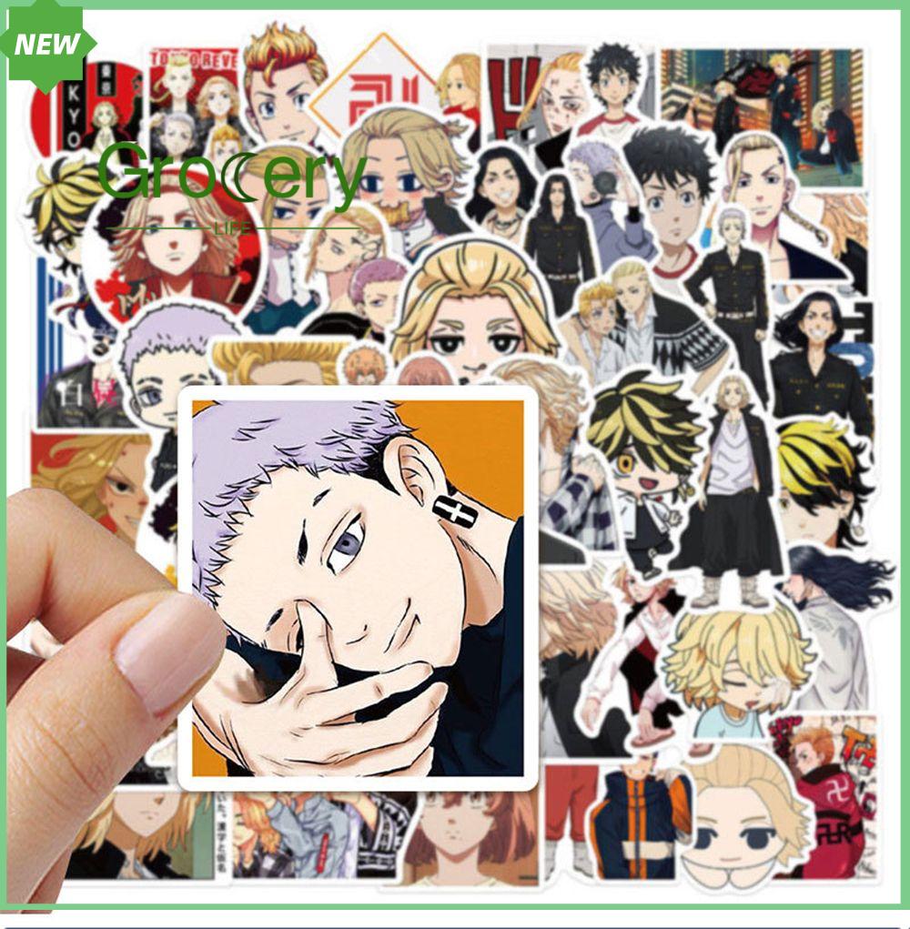 50 cái/bộ Tokyo Carnival Anime Stickers Sano Manjiro Hanagaki Budo Stickers Hành lý không thấm nước Máy tính xách tay DIY Stickers