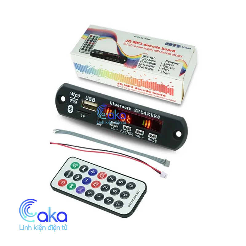 Mạch giải mã âm thanh mp3 bluetooth 5.0 fm jq d098bt usb/tf/aux