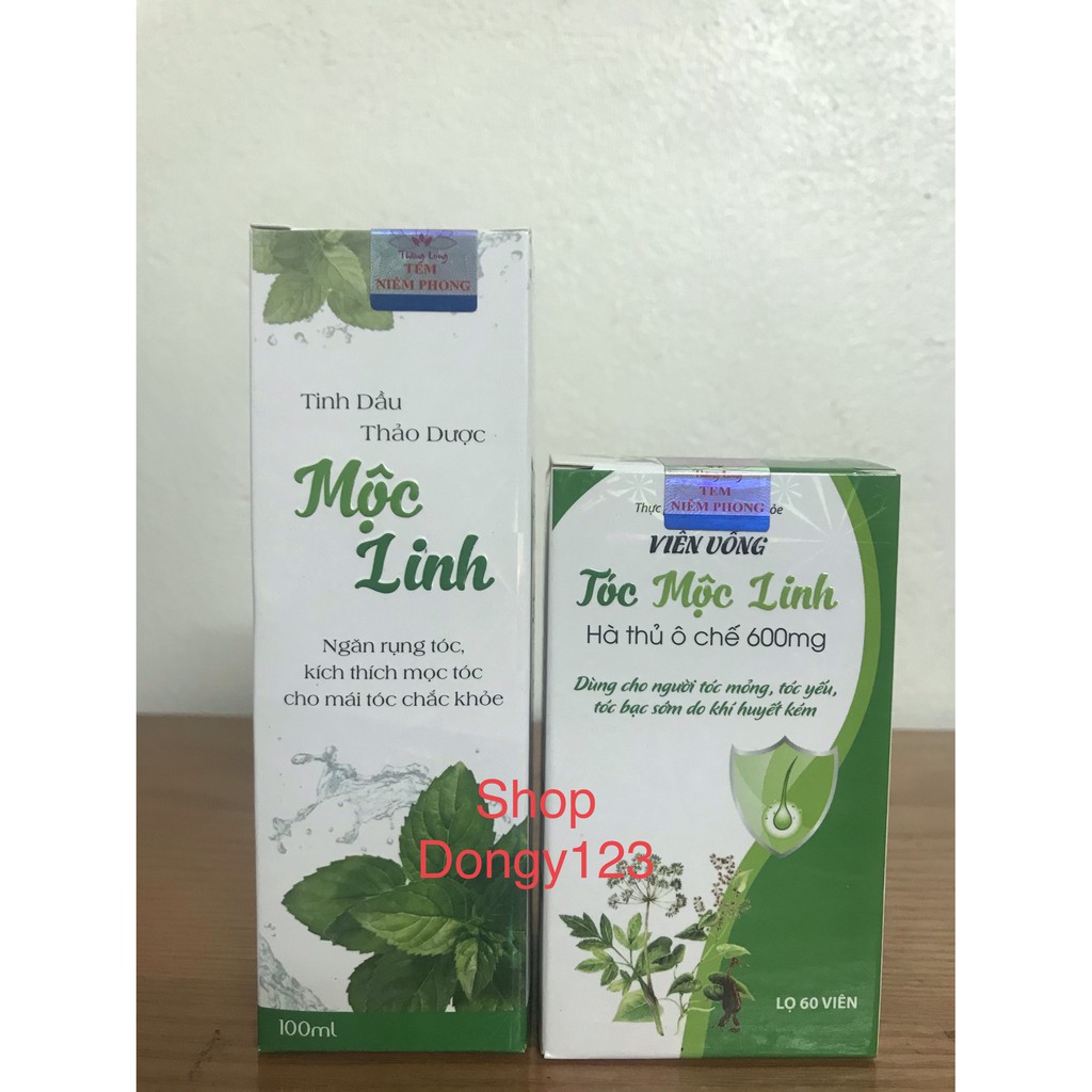 Combo: 1 tinh dầu xịt mộc linh và 1 viên uống mộc linh
