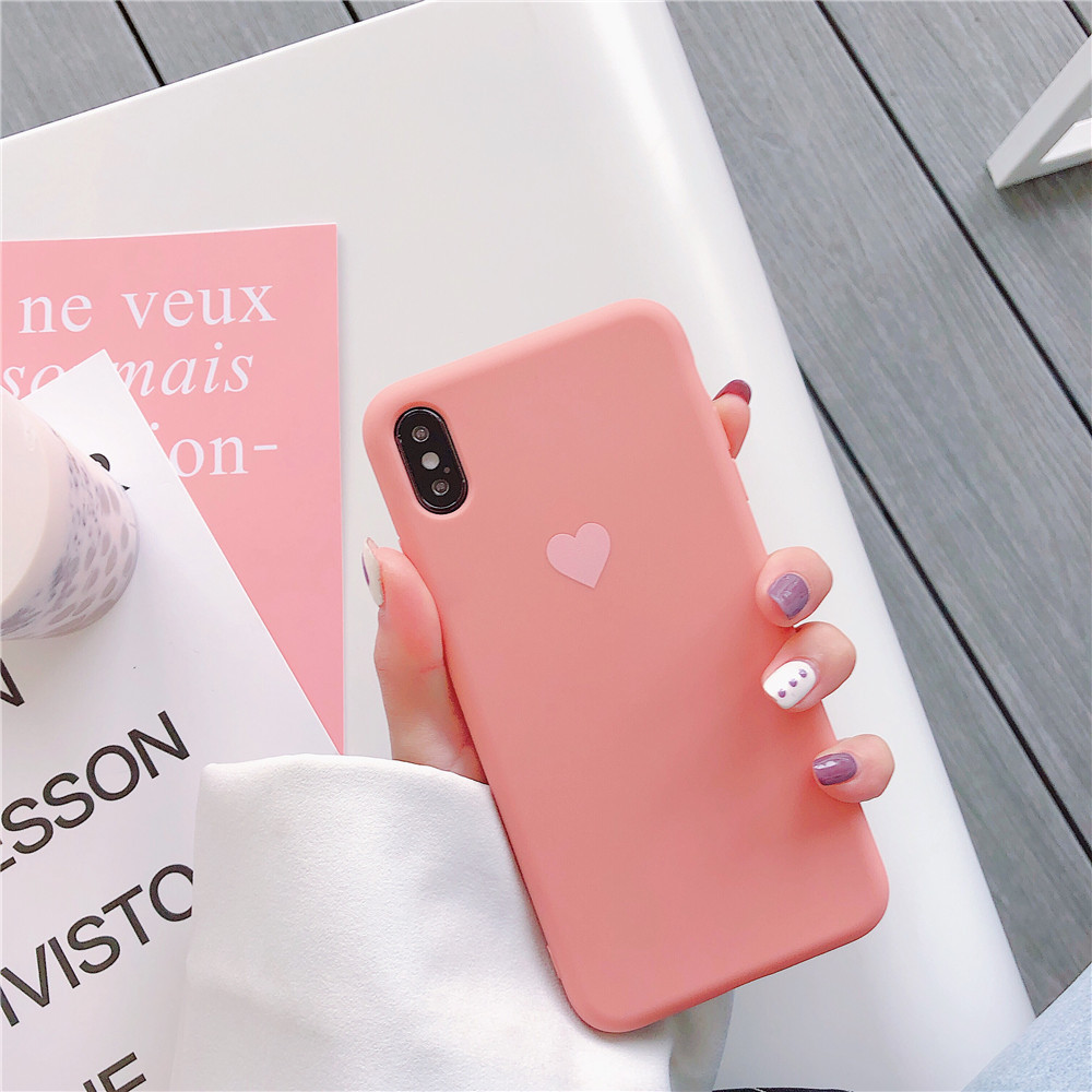 [HCM]Ốp lưng iphone silicon in hình trái tim Lovely 5/5s/6/6plus/6s/6s plus/6/7/7plus/8/8plus/x/xs/xs max ( Có Clip )