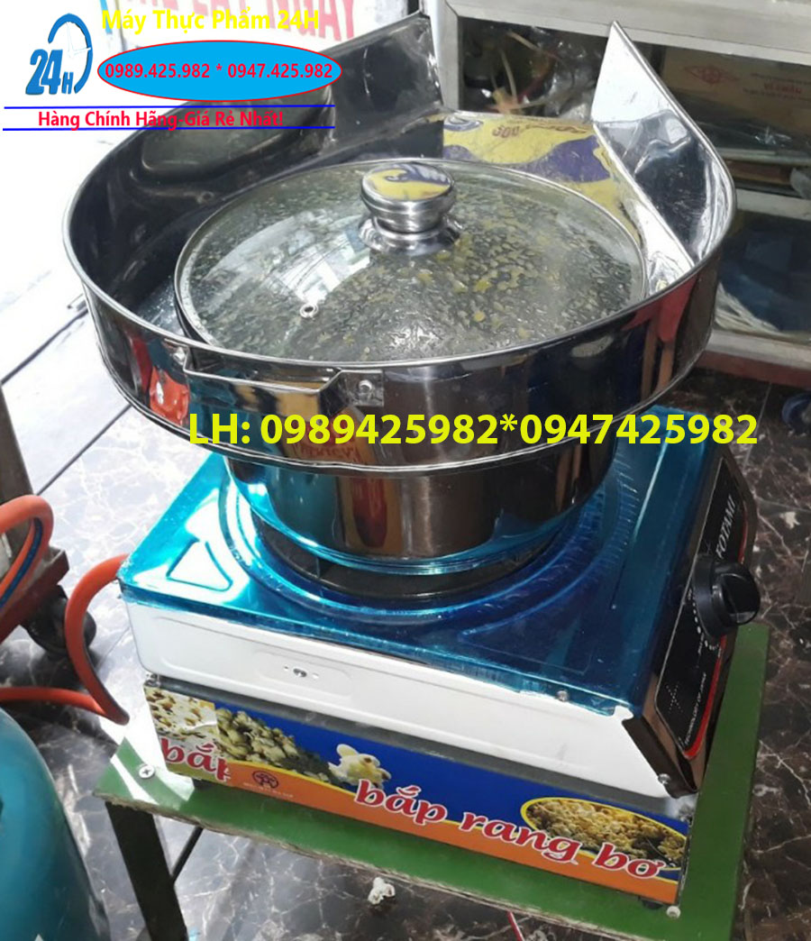 Máy nổ bắp,máy rang bơ sử dụng gas