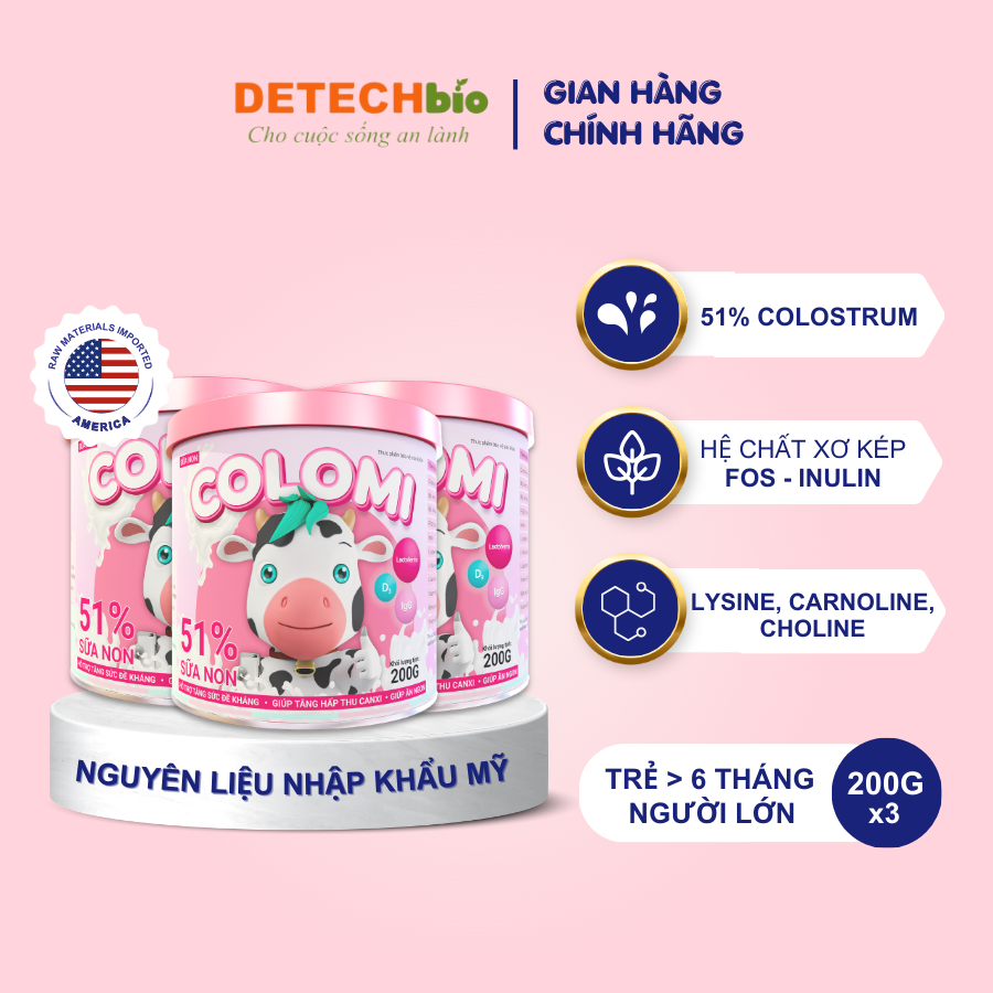 Combo 3 hộp Sữa non Colomi 200g dành cho trẻ em