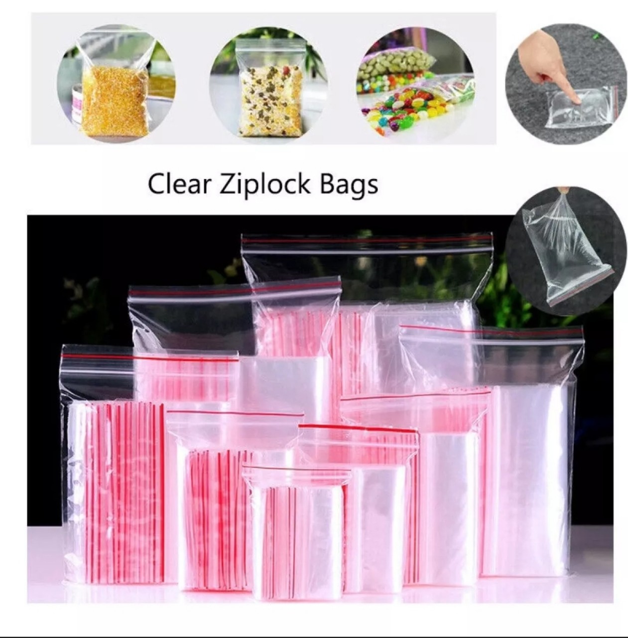 Set 1kg Túi Zipper Đựng Thực Phẩm. chất liệu PE. an toàn vệ sinh thực phẩm