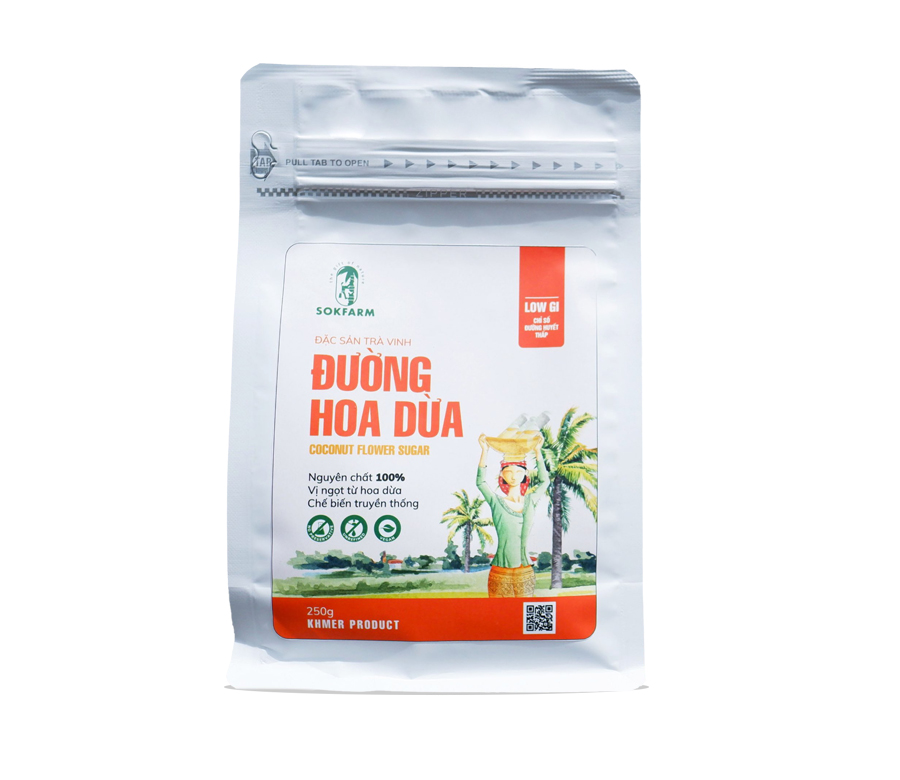 Đường Hoa Dừa Sokfarm Trà Vinh - phù hợp cho người tiểu đường, ăn kiêng