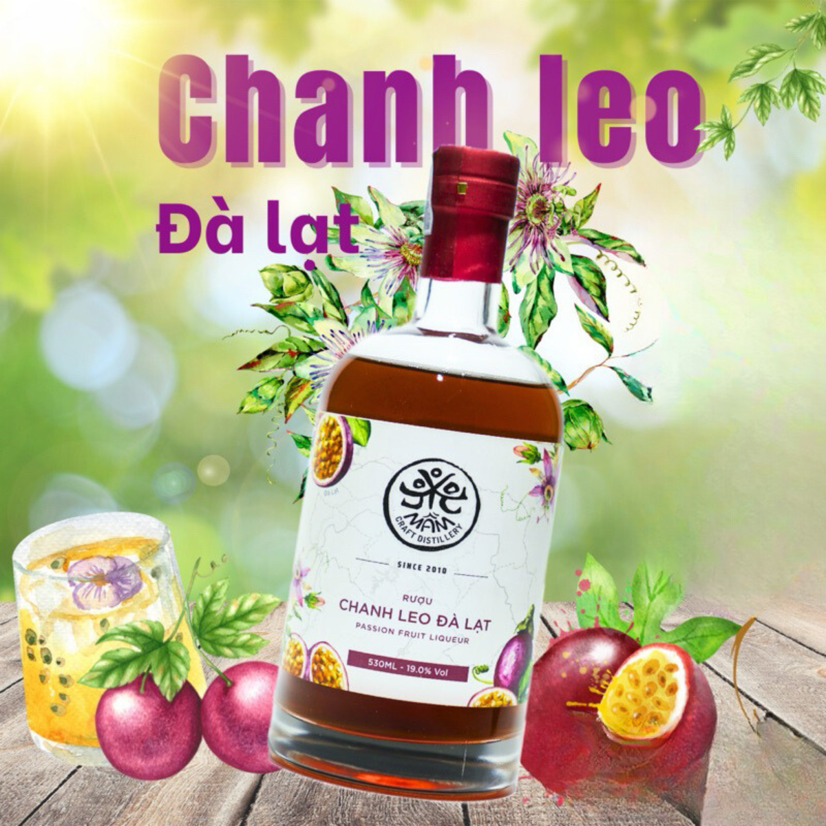 Nước Lên Men Chanh Leo Đà Lạt - Mầm - Chai 530ml