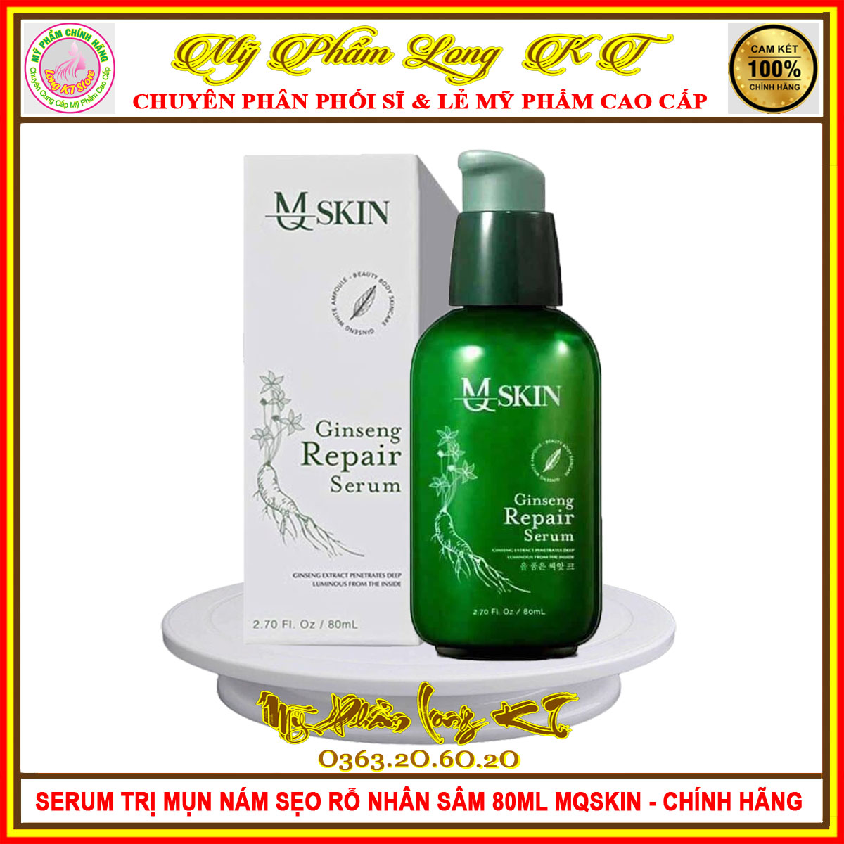 [MQSKIN]TINH CHẤT TÁI TẠO DA NHÂN SÂM MQ SKIN 80ML - MỸ PHẨM MQSKIN