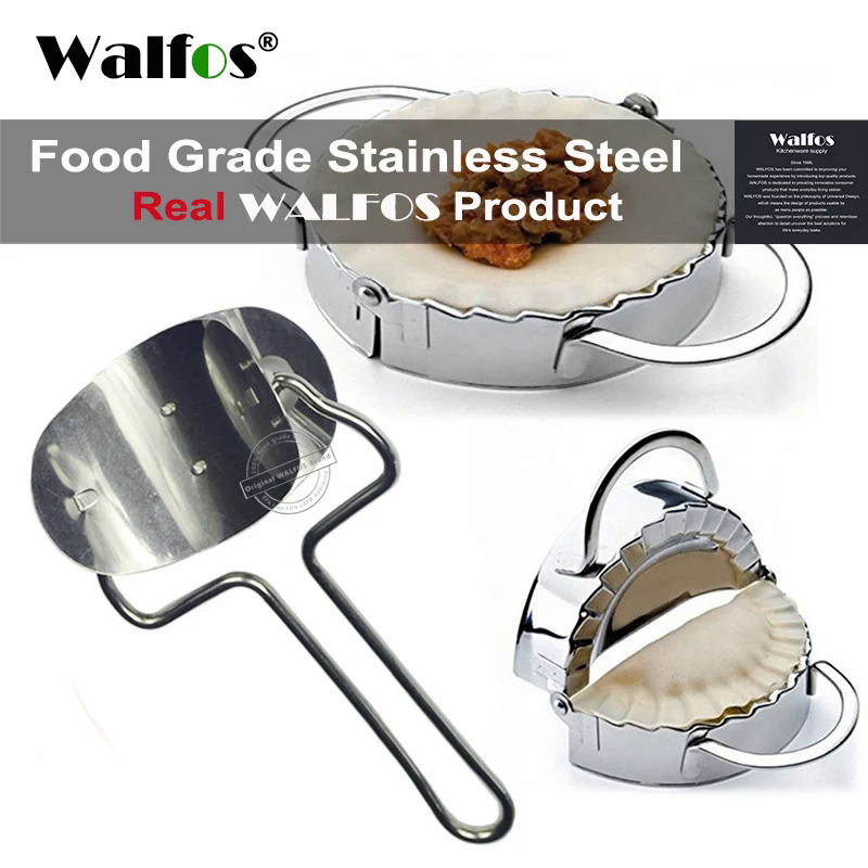 Walfos 2 miếng thép không gỉ Nhà sản xuất bánh bao khuôn wraper bột Presser Cutter Pie ravioli bánh bao khuôn Nhà Bếp Nấu Ăn công cụ