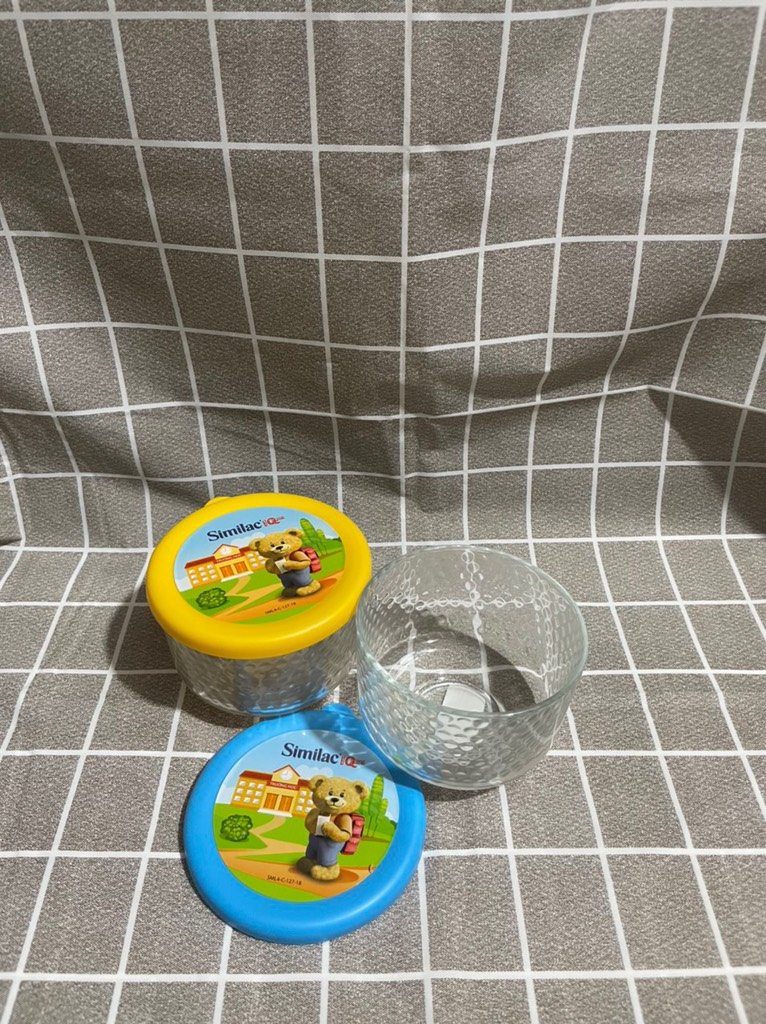 Bộ 2 hũ mứt thuỷ tinh nắp nhựa hkm Similac - Dutch lady