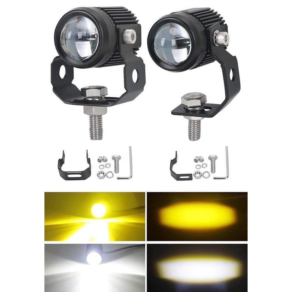 Đèn trợ sáng bi cầu mini cos vàng pha trăng