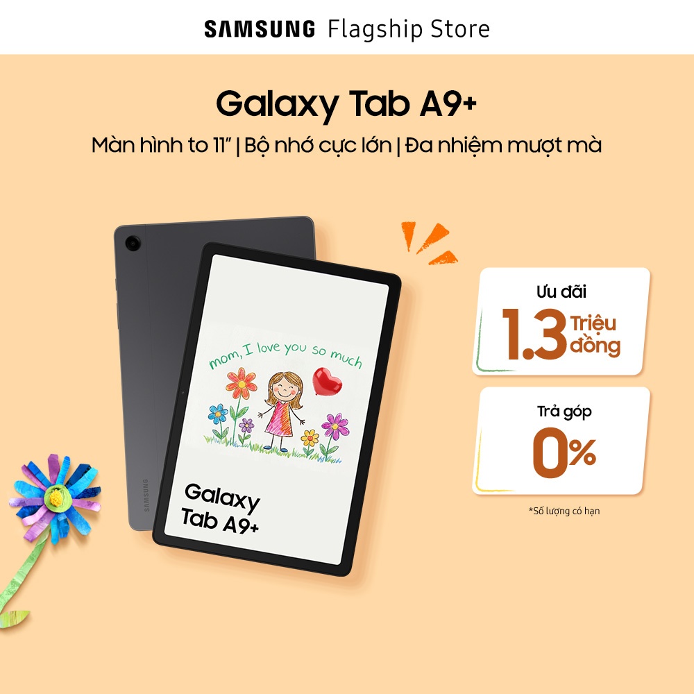 [SIÊU SALE THƯƠNG HIỆU DUY NHẤT HÔM NAY 21.5] [SALE GIỮA THÁNG 15-17.05] Máy tính bảng Samsung Galaxy Tab A9+ Wifi (4GB/ 64GB)
