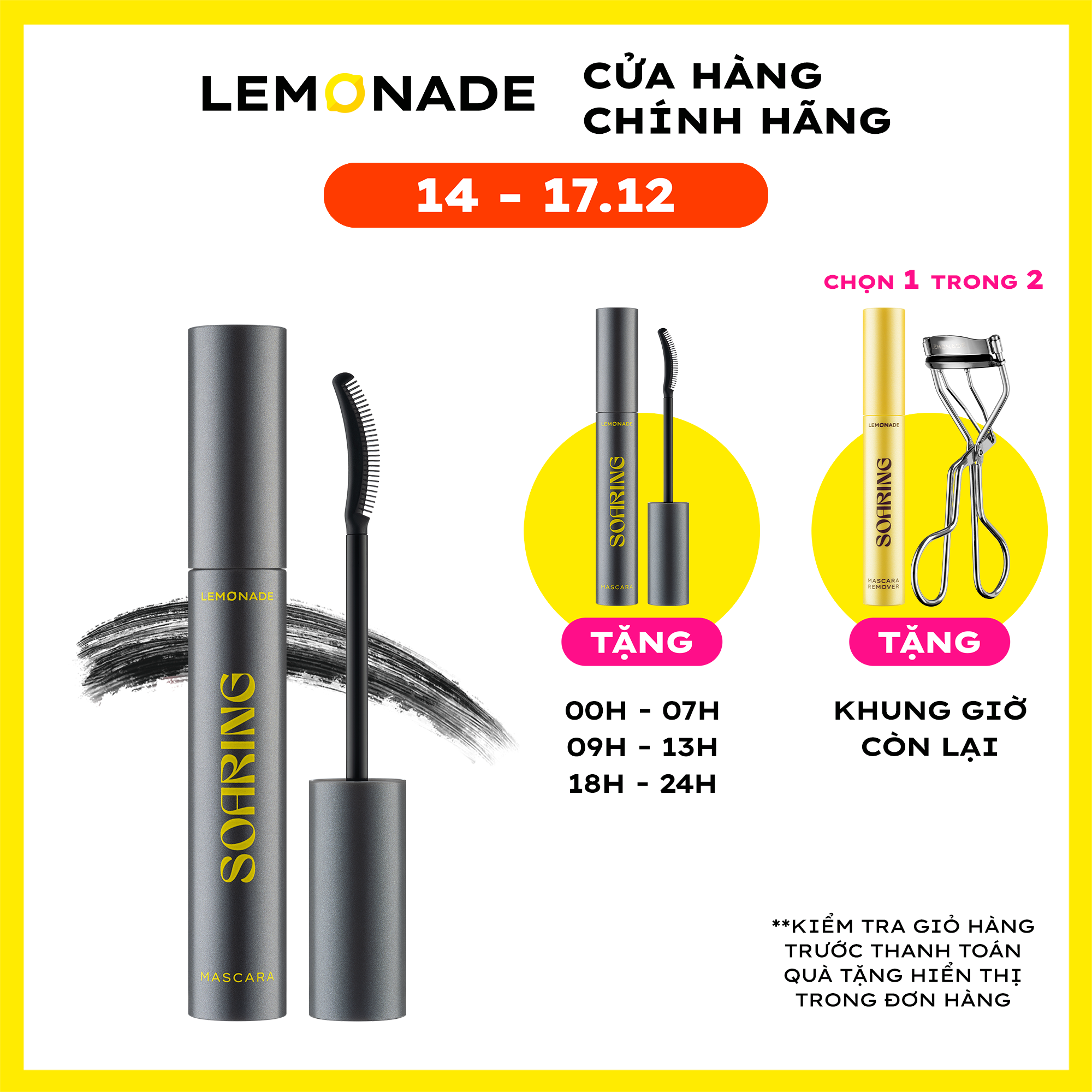 [FLASHSALE] Chuốt mi tơi dài lâu trôi Lemonade Soaring Mascara 6ml