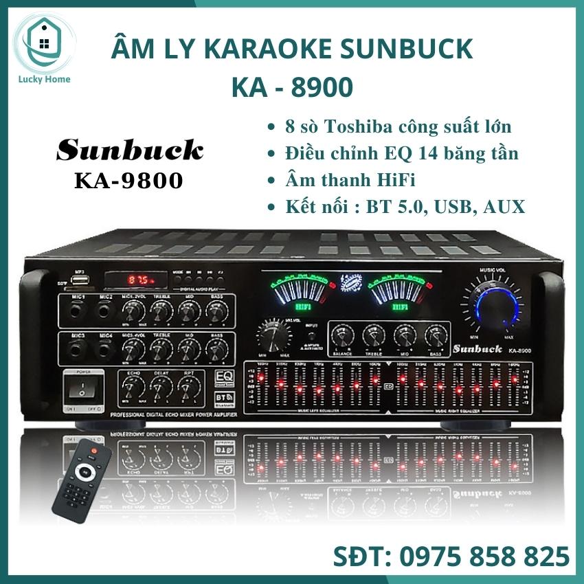 Âm ly karaoke gia đình công suất lớn 1000w Sunbuck KA-8900.Amply karaoke Bluetooth gia đình,âm ly karaoke amly hát karaoke amply karaoke gia đình amly hát karaoke Bảo hành 12 tháng
